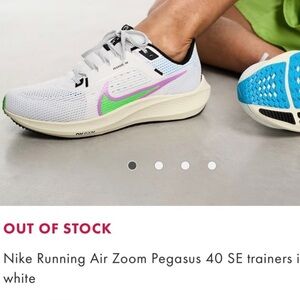 Nike Air Zoom Pegasus 40 SE Trainers in White Size Men’s 10.5